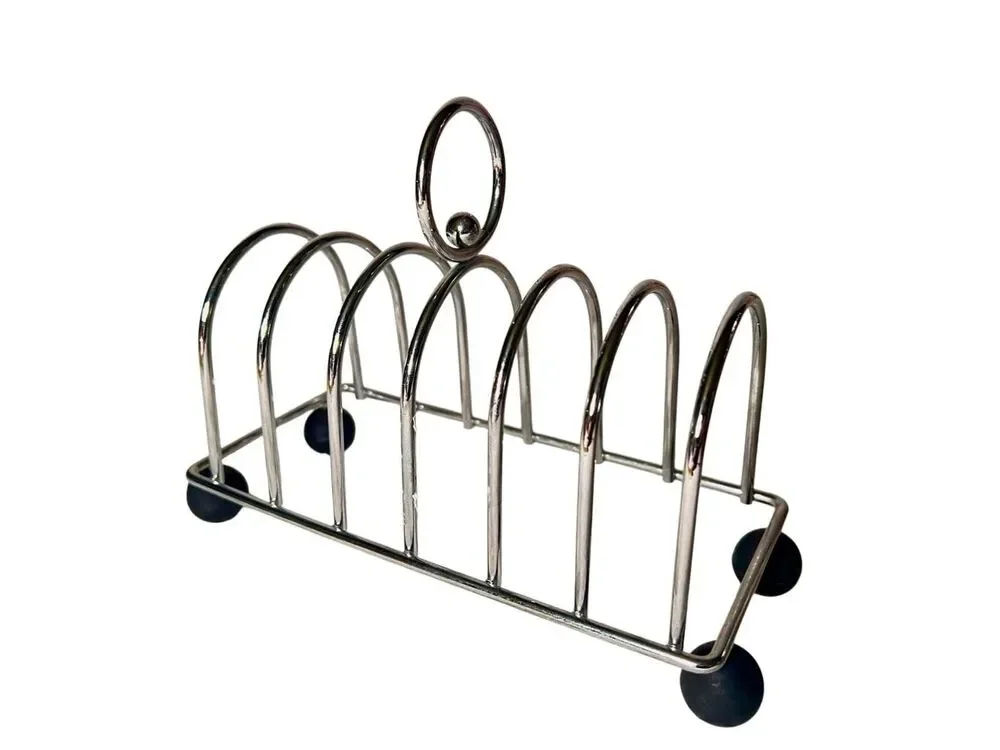 Toast Rack English Style - Victorian Chrome Holder for 6 Slices